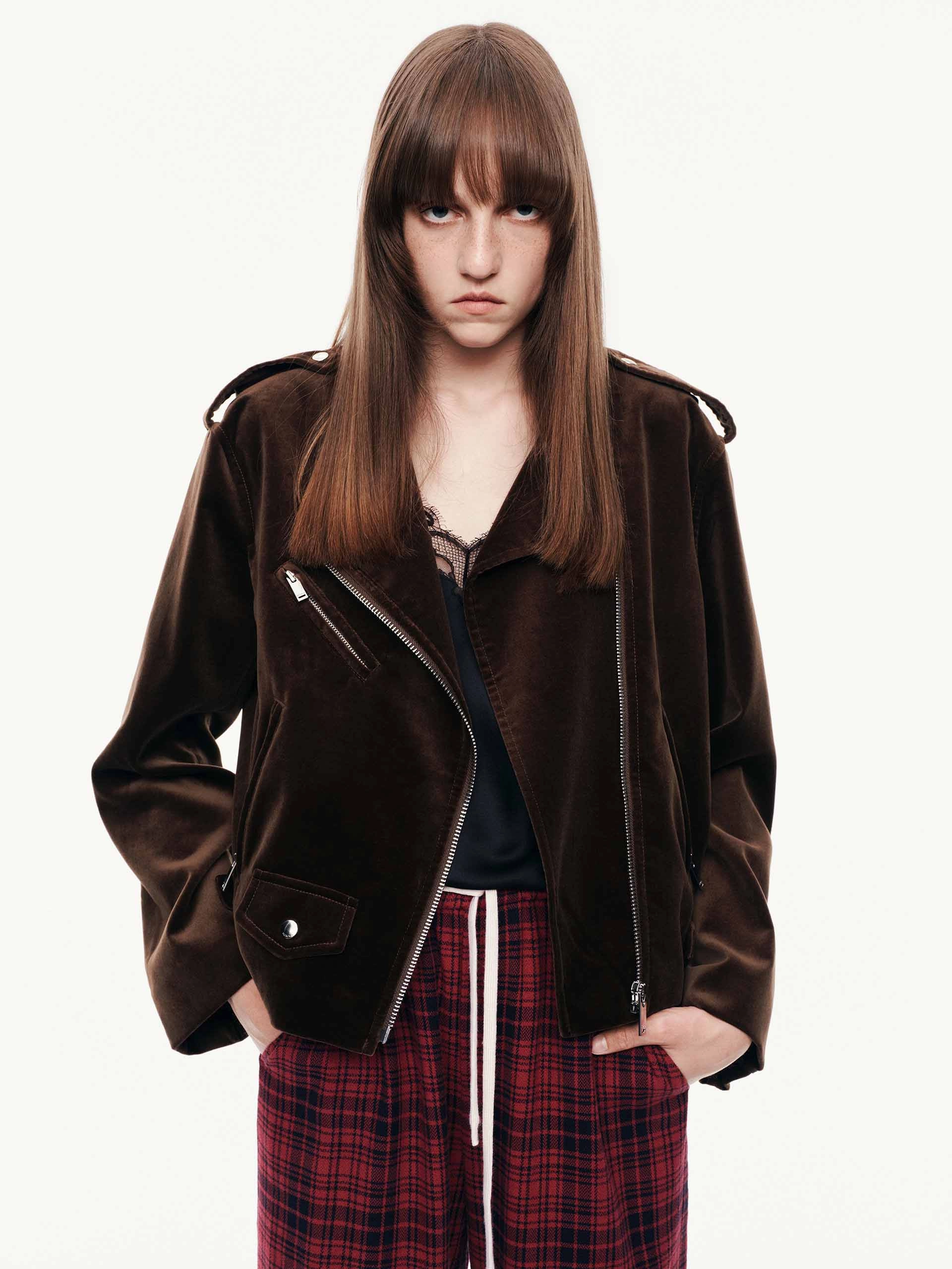 Cotton Zipper Biker Jacket Vegan Safe