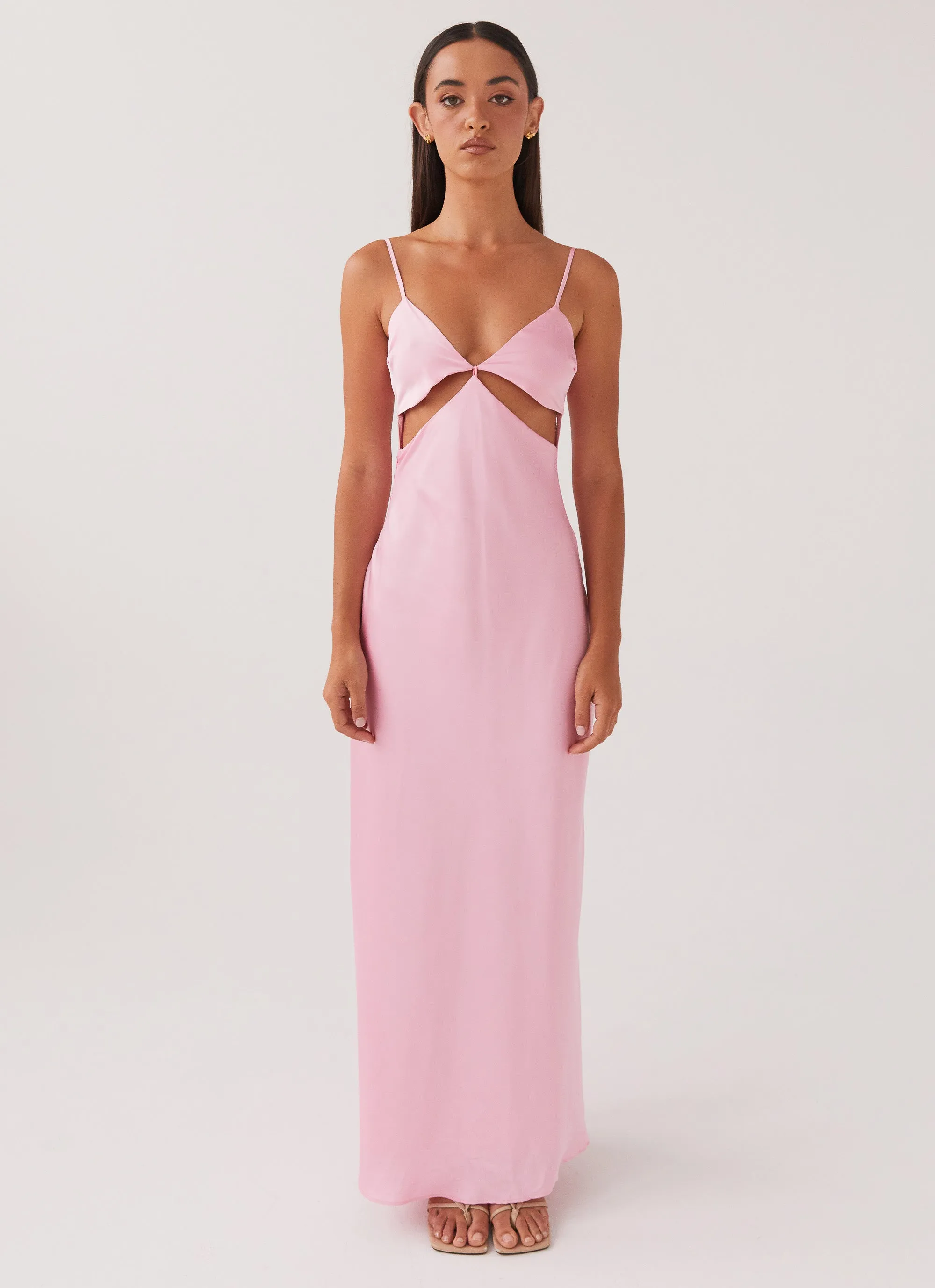 Pretty In Pink Maxi Dress - Rose Quartz Global Style Buckle-Detail