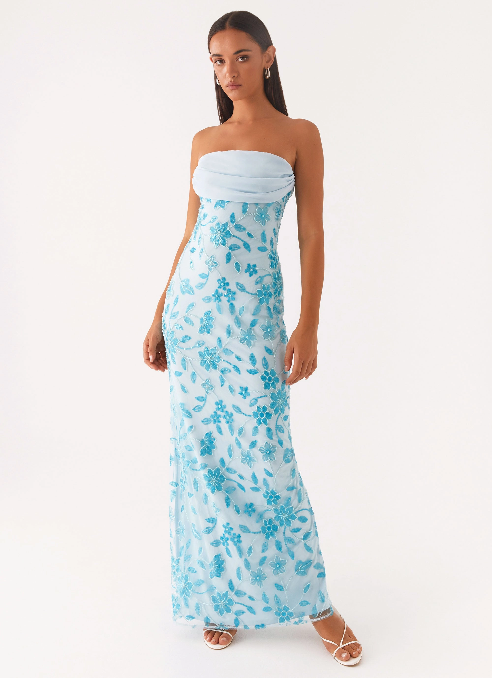 Prism Beaded Maxi Dress - Blue Upgrade-Option Anniversary-Event