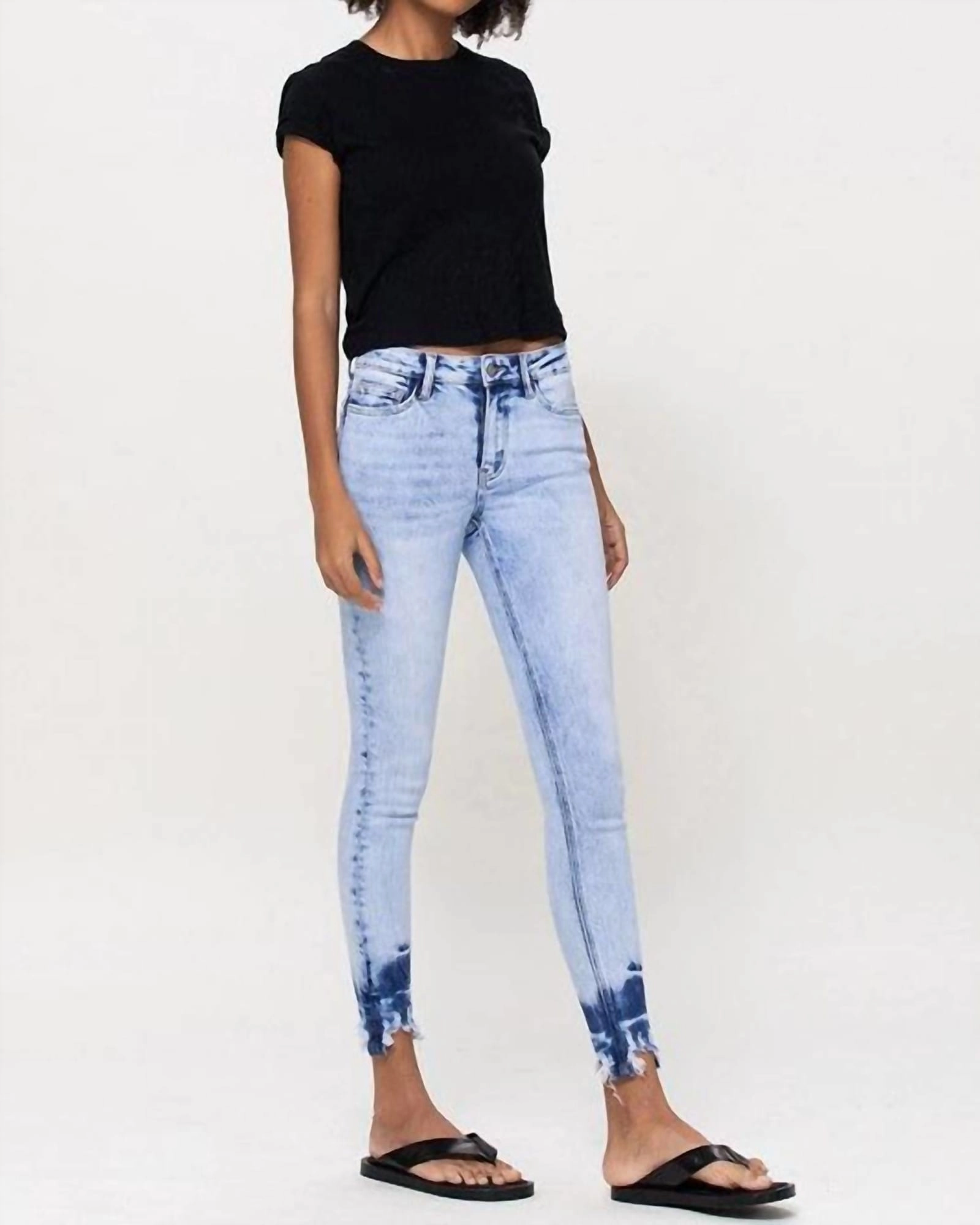 Morning Ready Formal City Walk Party Look Privave Mid Rise Ankle Skinny Jeans in Light Wash | Light Wash
