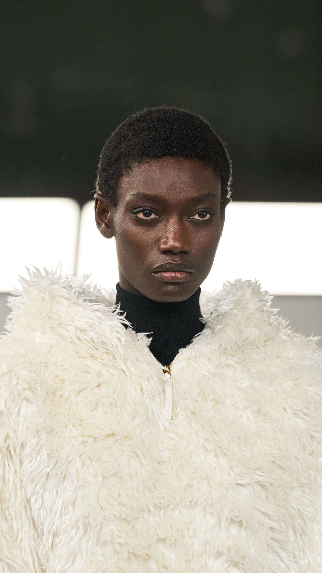 Orlando Hoodie in Ivory Silk Fur Odor Resistant Lining Weatherproof Construction