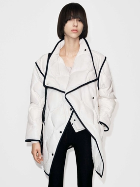 Anti Static Interior Soft Fleece Interior Contrast Trim Down Jacket