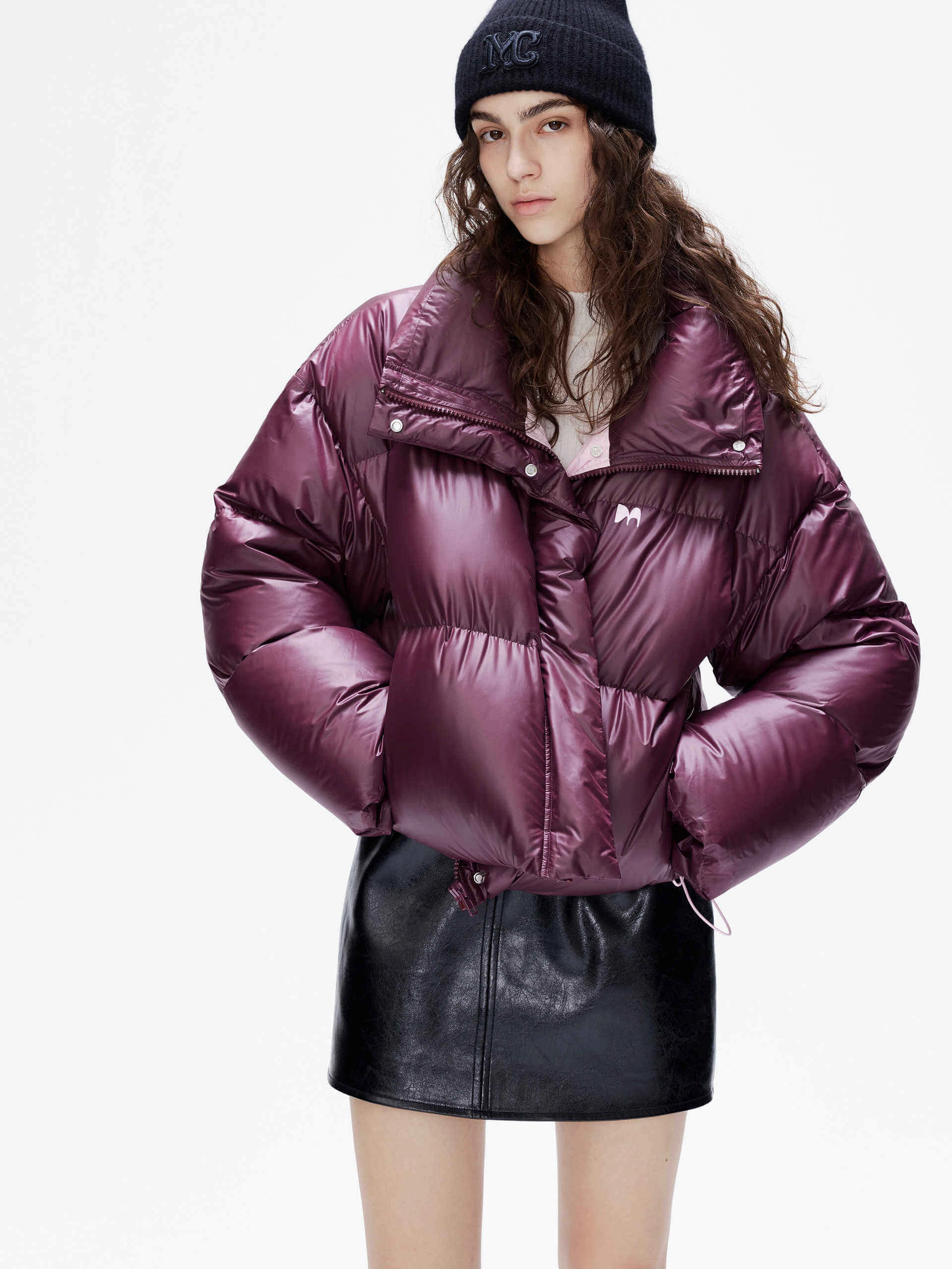 Puff Padded Cropped Jacket Heat Reflective Layer