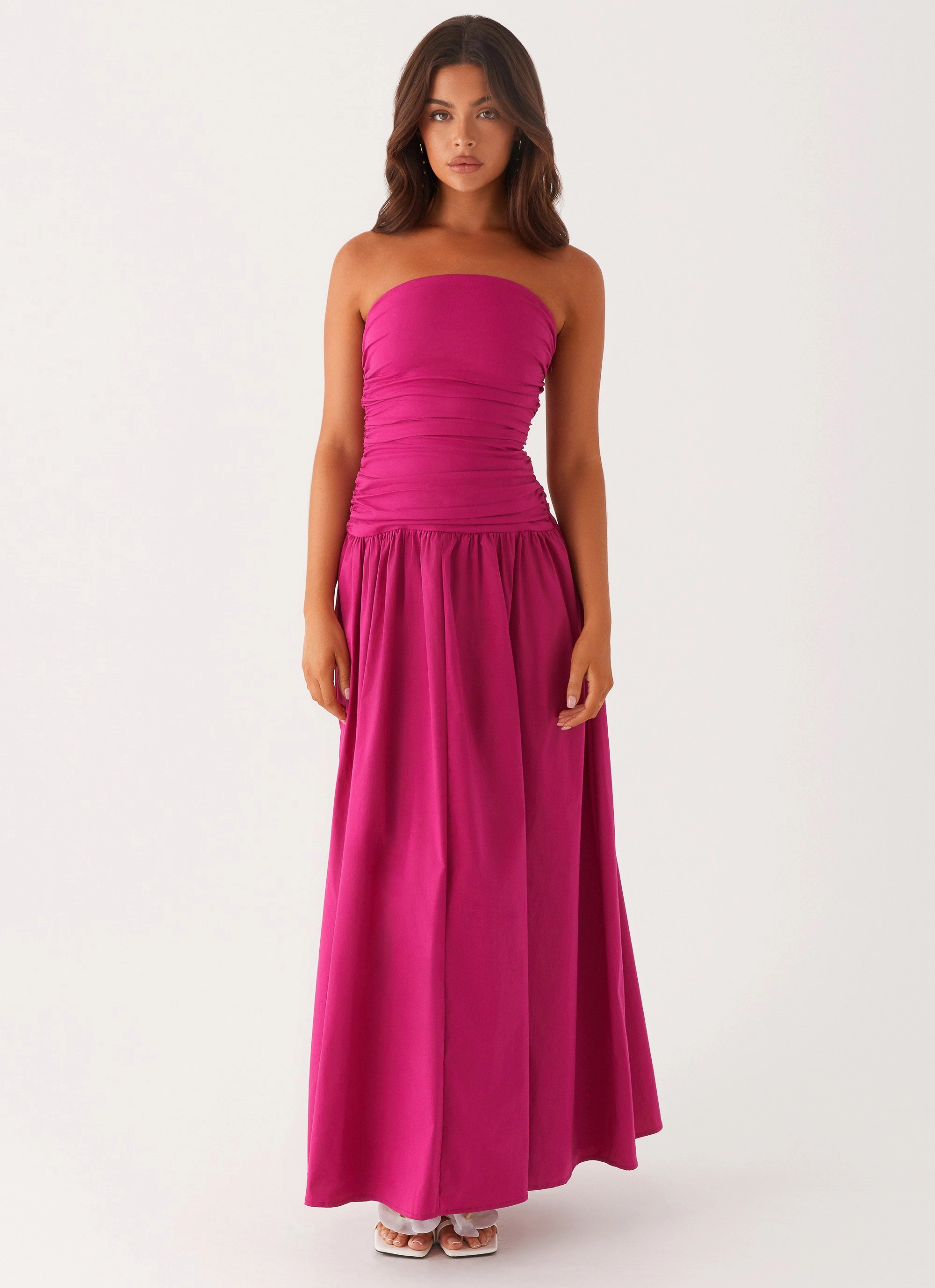 Airy Feel Carmel Maxi Dress - Fuchsia