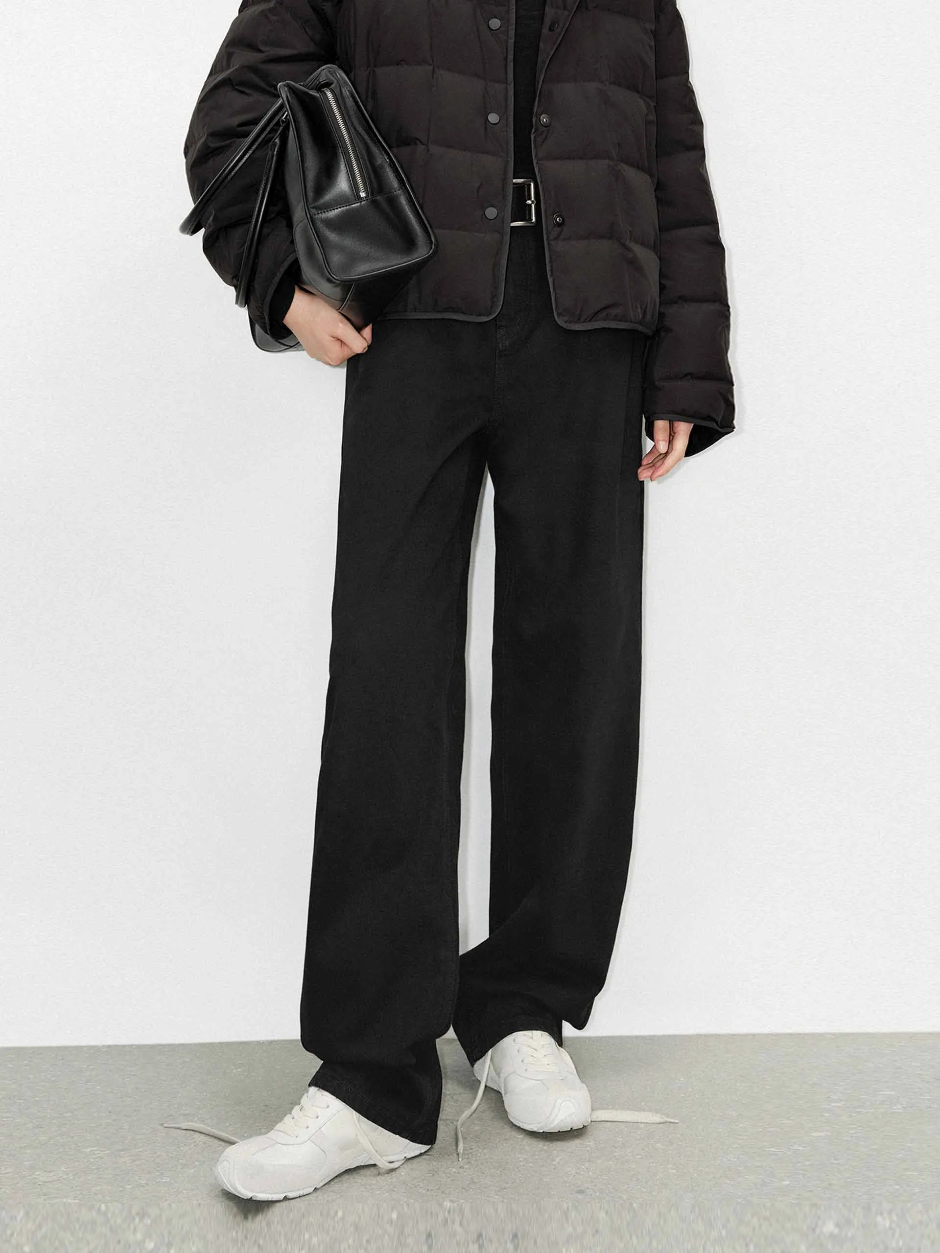 Pure Cotton Straight Jeans Reliable Outfit