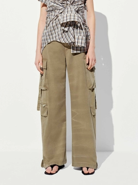 Pure Cotton Cargo Trousers Non Clip