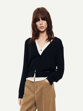 Daily Piece Indoor Layer Pure Wool Layered Cardigan