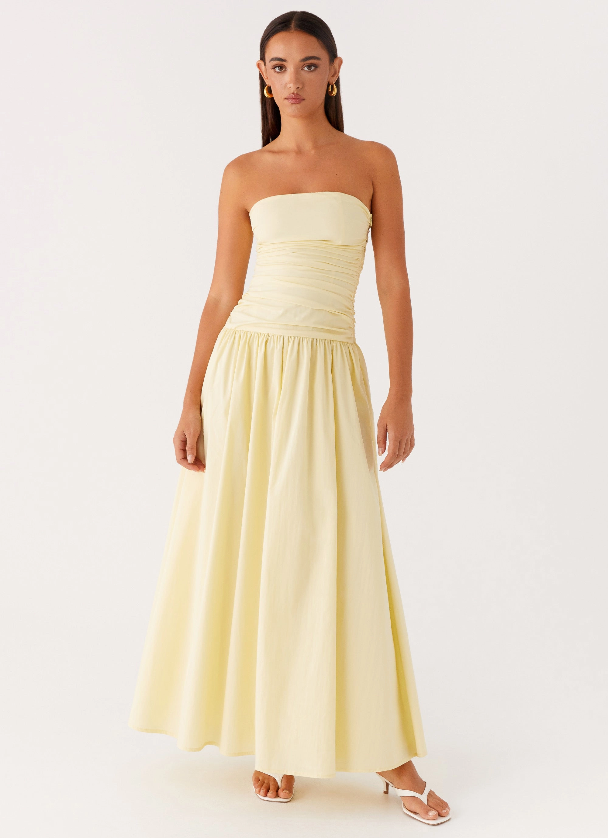 Carmel Maxi Dress - Yellow Sleek Cut