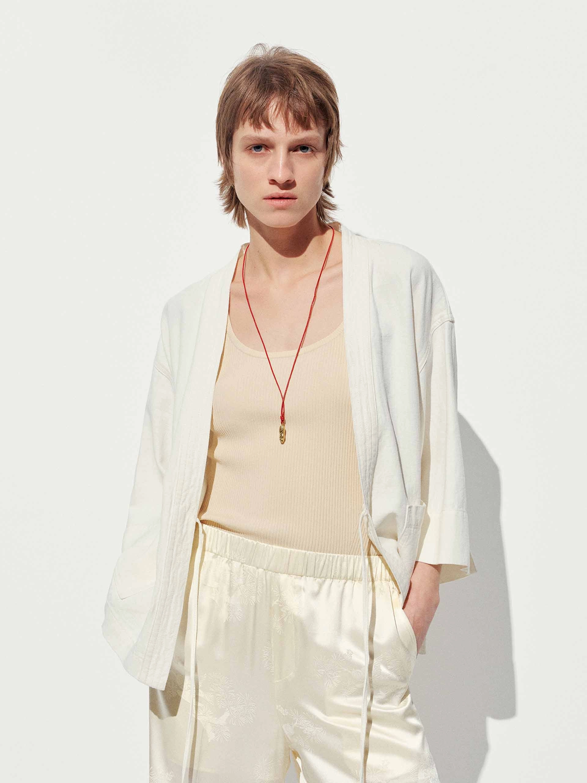 DurableStitching Ventilation System Cotton-Linen Tie Jacket