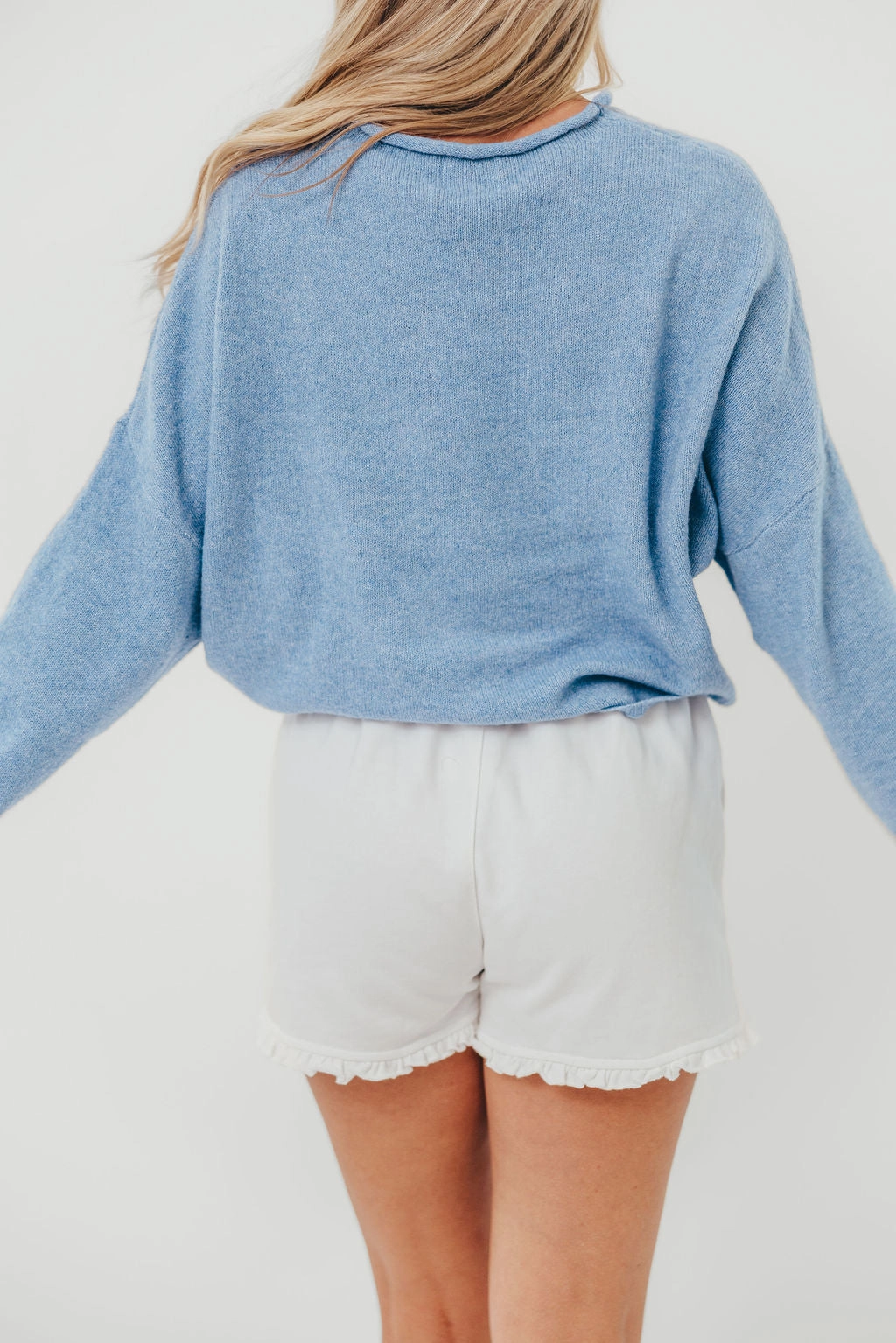 Piper Cardigan in Dusty Blue Cozy Wear Design