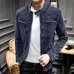 Smart West Louis? Solid Retro Style Denim Jacket