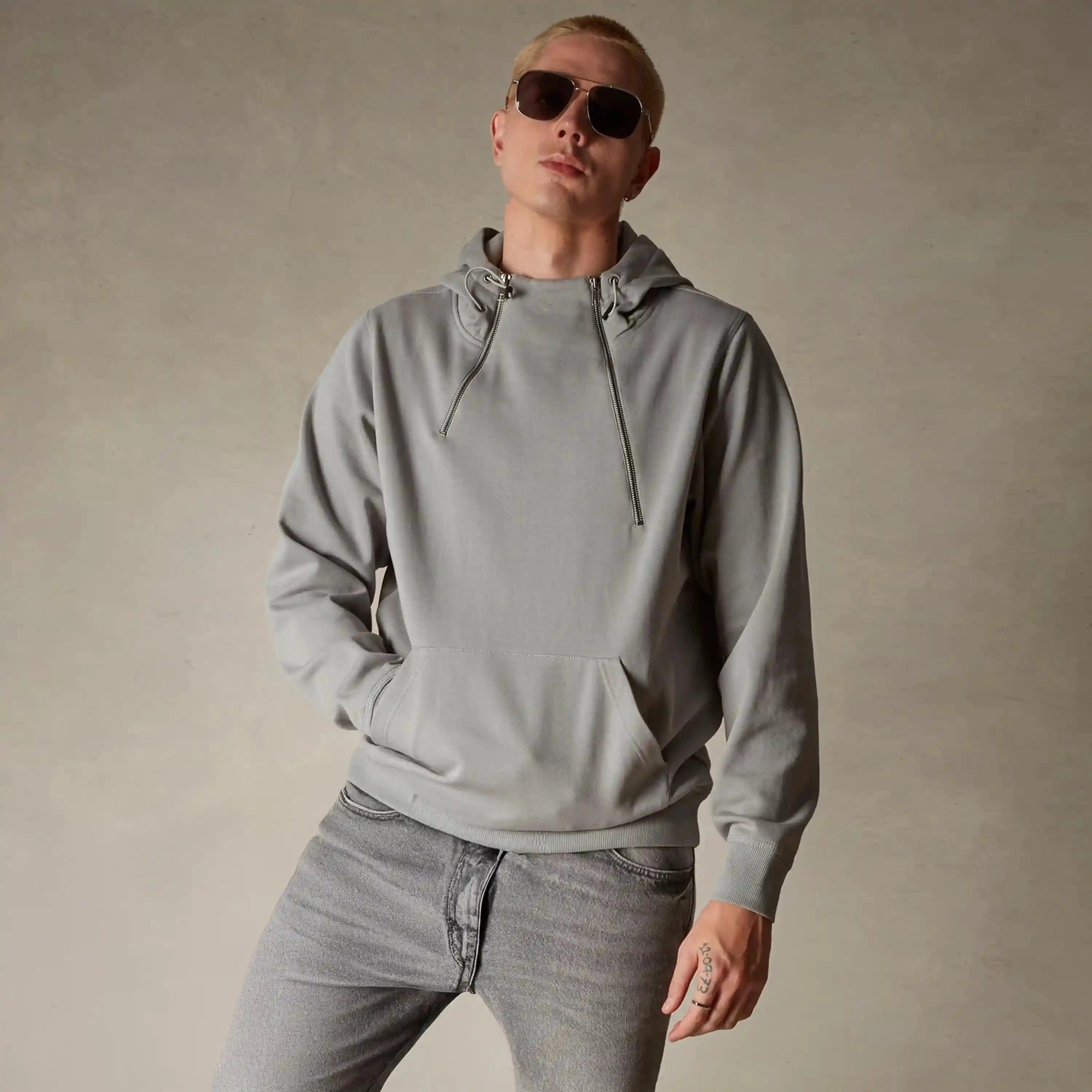 Yoke Back Design Travel Buddy Men's Taylor Double Zipper Pullover Hoodie