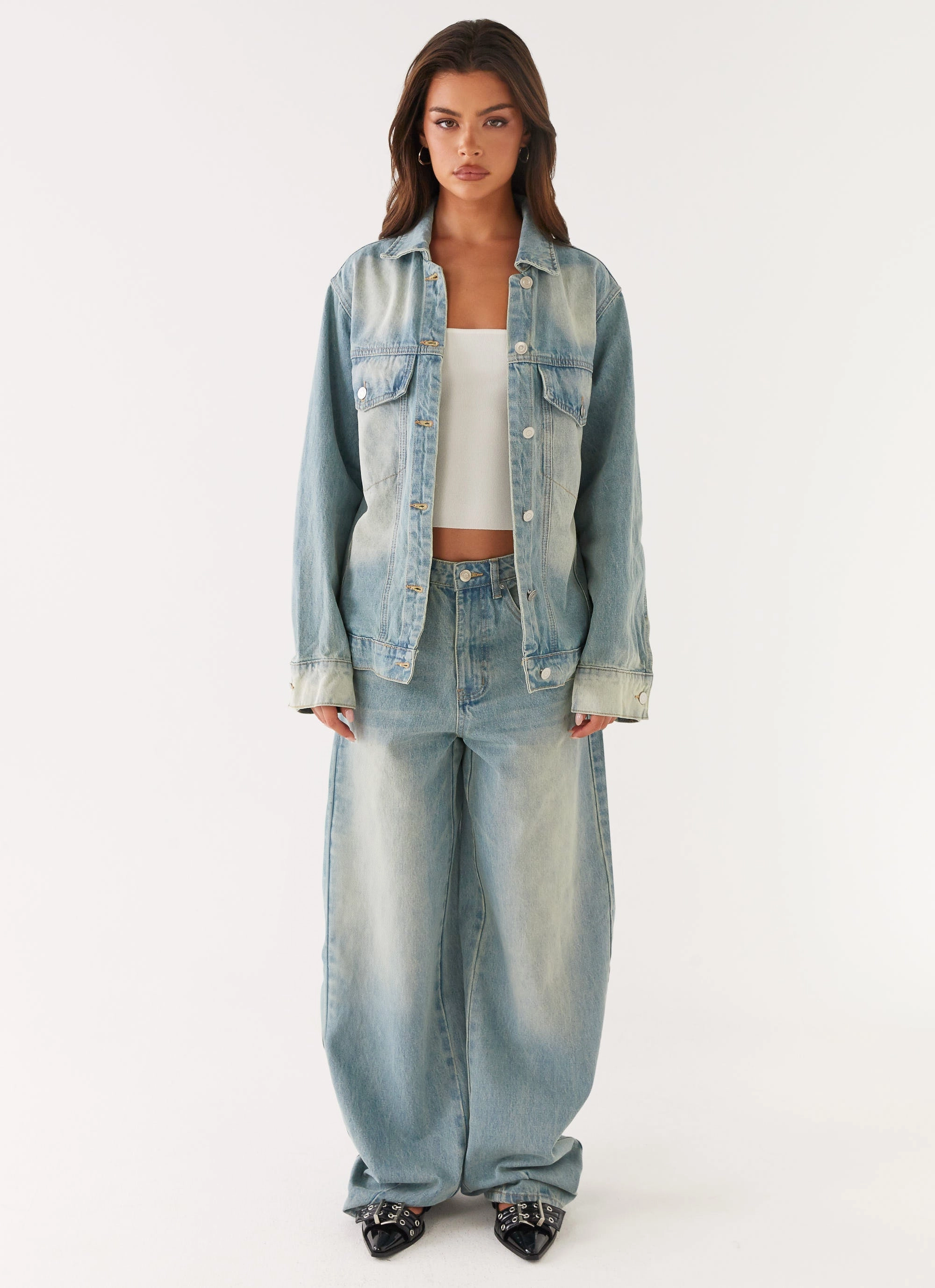 Valentine's look Maxwell Denim Jacket - Washed Blue