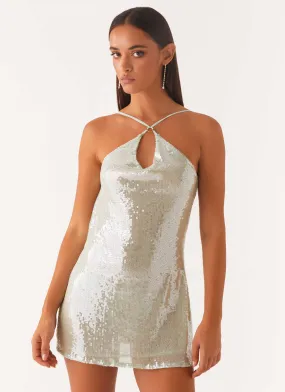 Radiant Energy Cowl Back Mini Dress - Mint Style Blend Sleek Cut