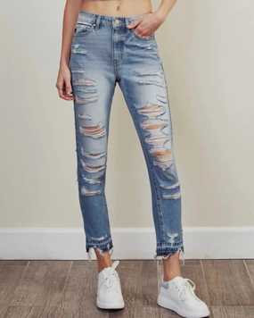 Work Meeting Weekend Style Streetwear Fan Rainbow Threads Jeans In Medium Wash | Medium Wash