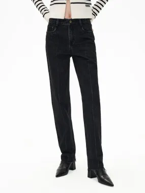 Raw Hem Cotton Jeans Lightweight Material