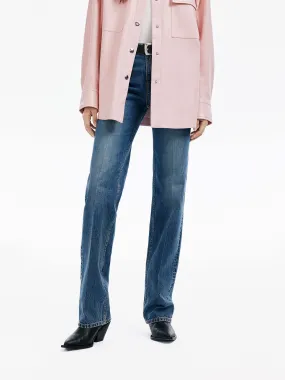 Low Rise Straight Jeans Clean Finish Smart Casual Neutral