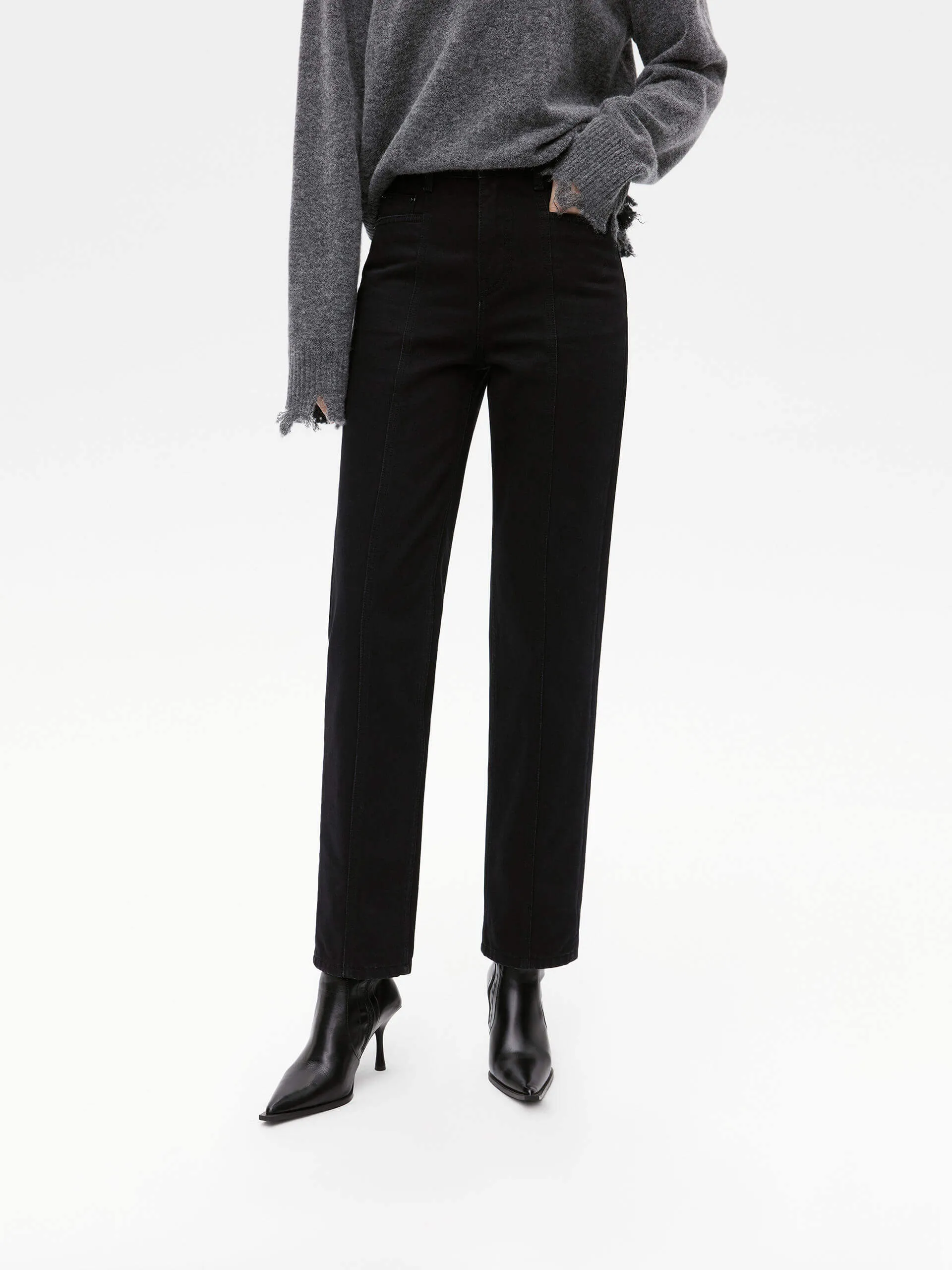 Straight Leg Raw Detail Jeans Life Ready Classic Wear Slim