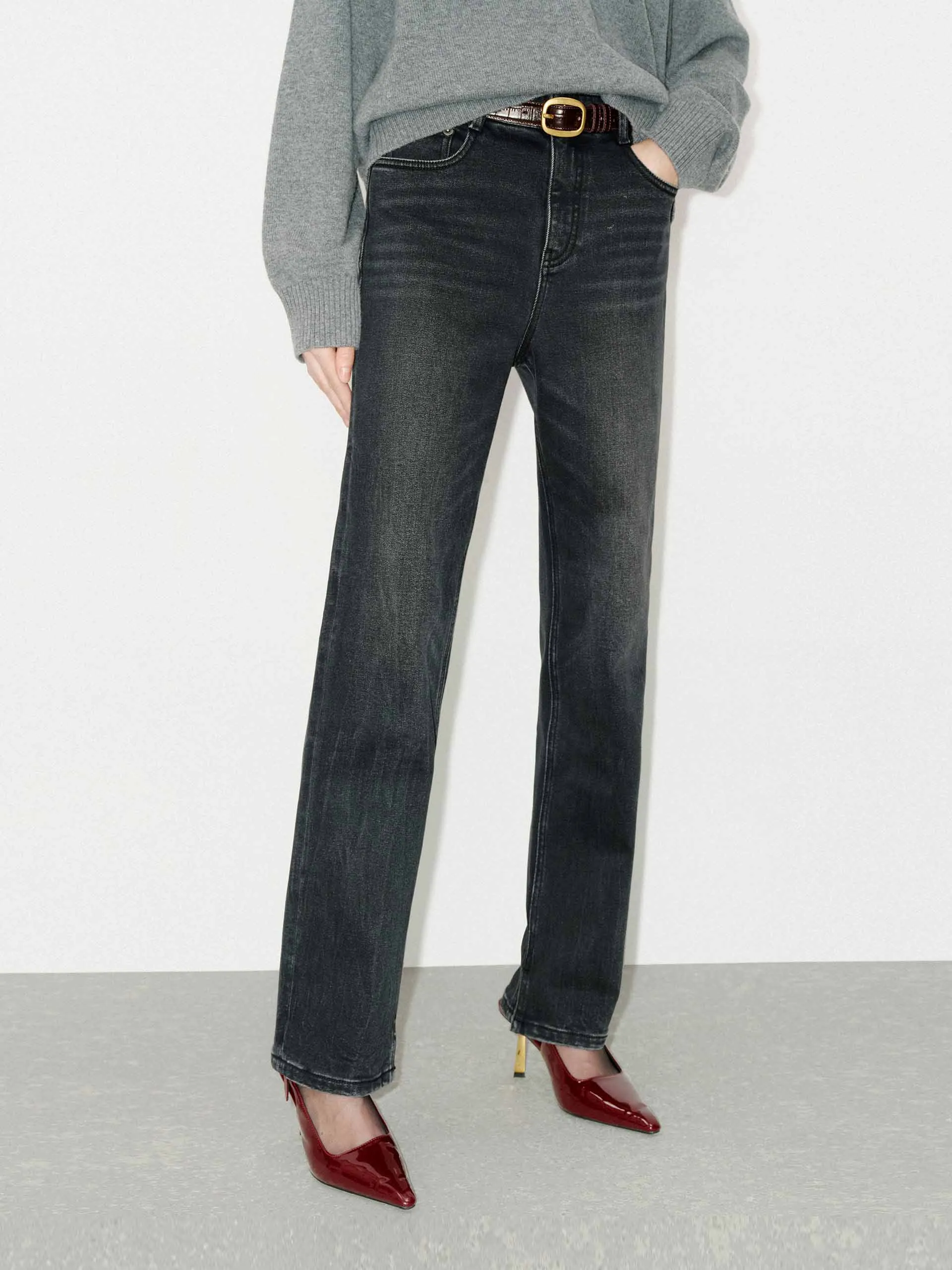 Cotton Blend Fitted Jeans All Round Wear