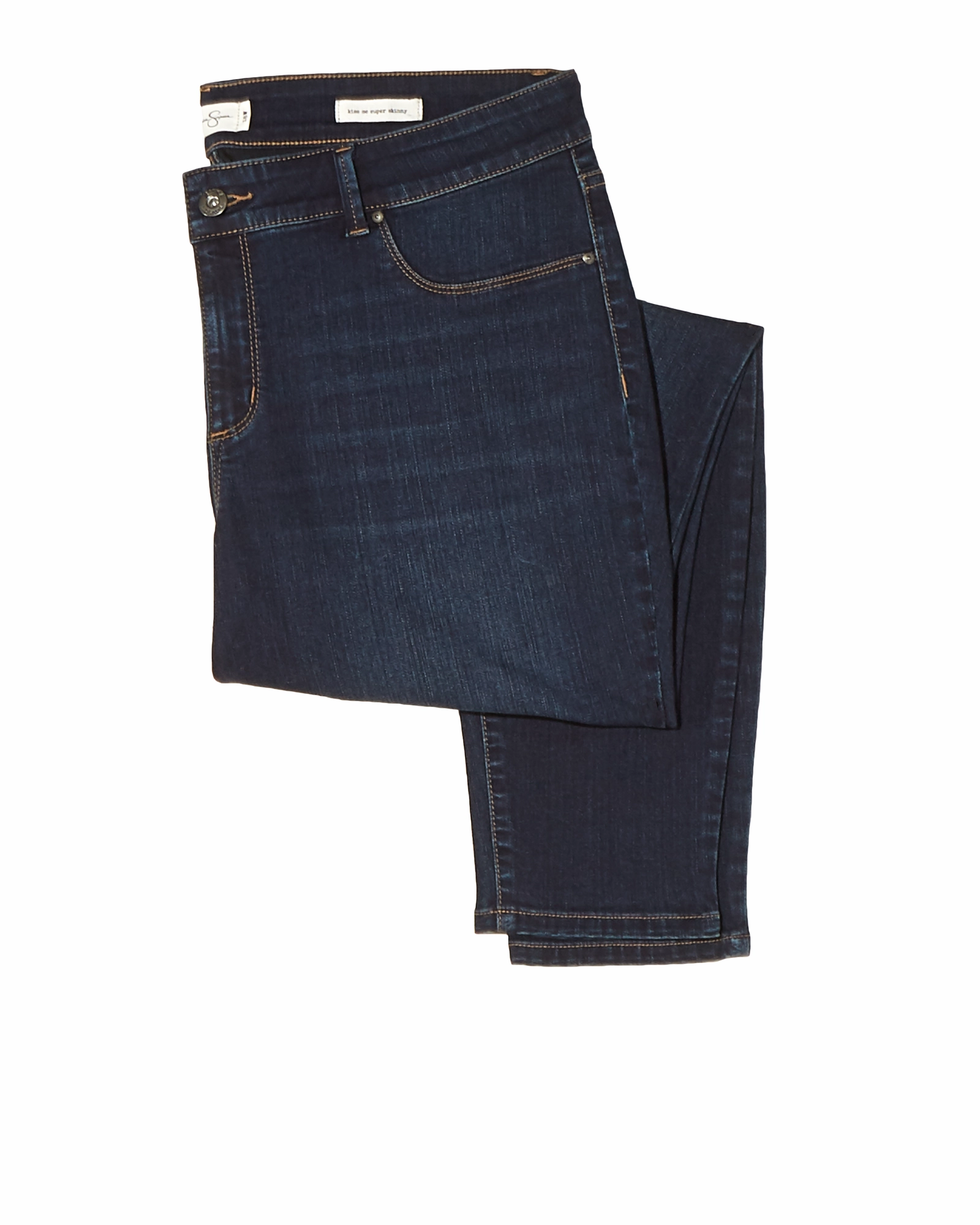 Roni Super Skinny Jean - Short | Dark Wash Sleek Waist Design