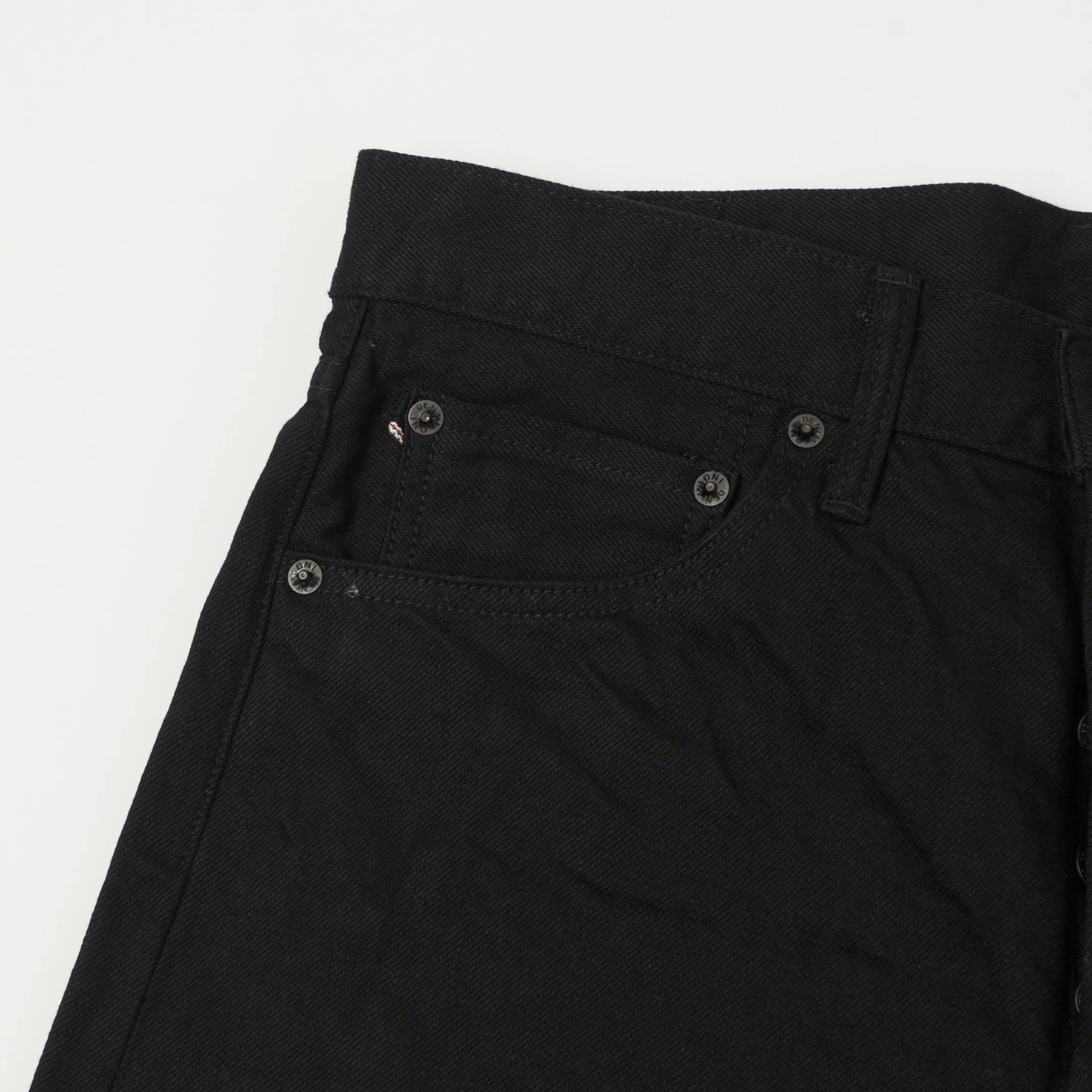 ONI Denim 286-13BK 13oz Regular Straight Jean - Black One Wash Simple Wear Loose High Quality Morning Stroll