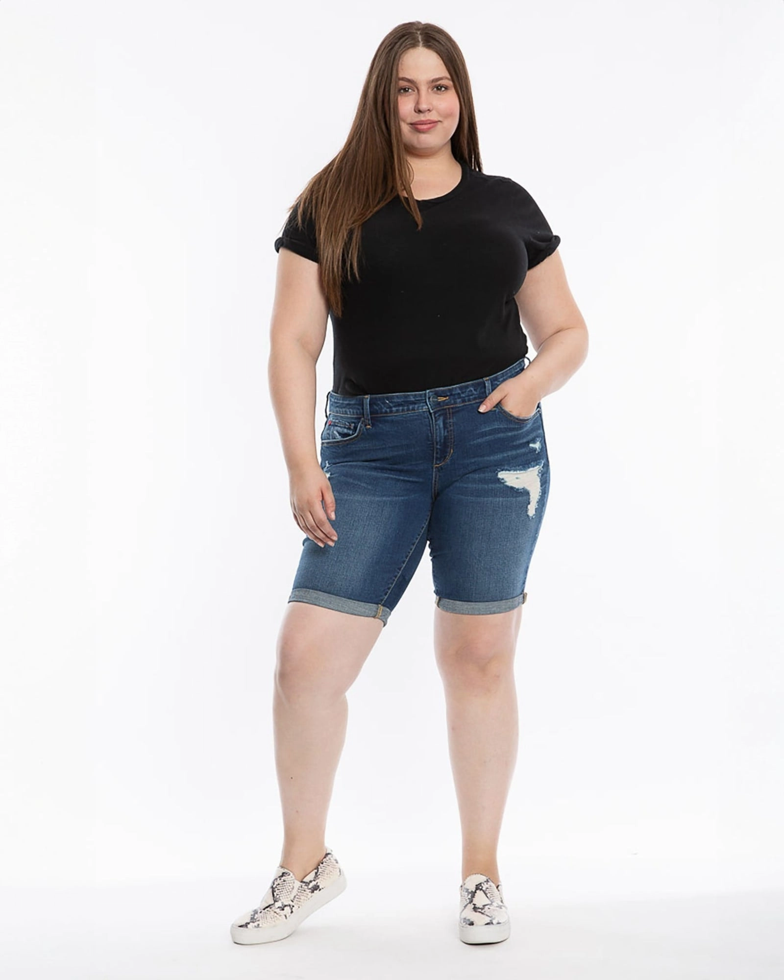 Mid Rise Bermuda - Teresa | TERESA Breathable Classic Wear Eco Friendly