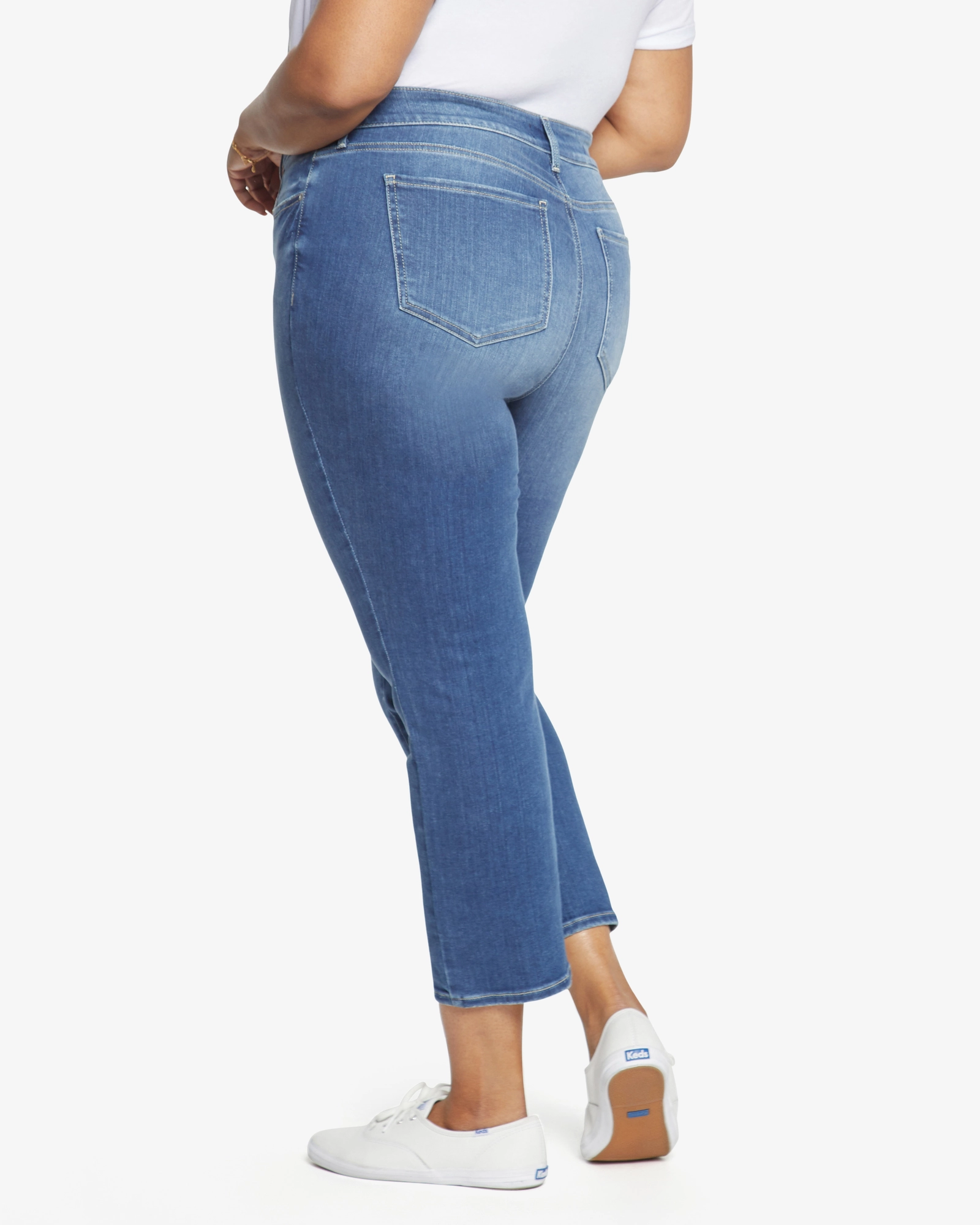 Marilyn Crop Jean | Medium Wash Beach Day Sustainable Zero Waste Pattern Design