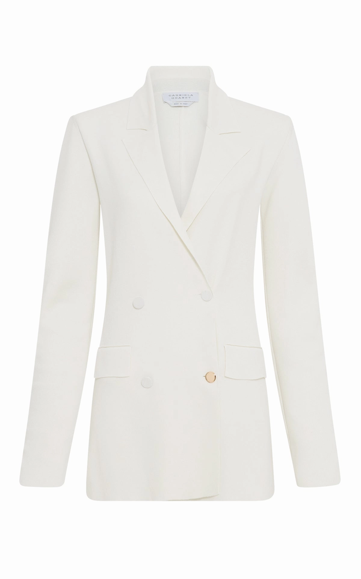 Aphaia Knit Jacket in Ivory Silk OdorResistant Fiber Biodegradable Fabric