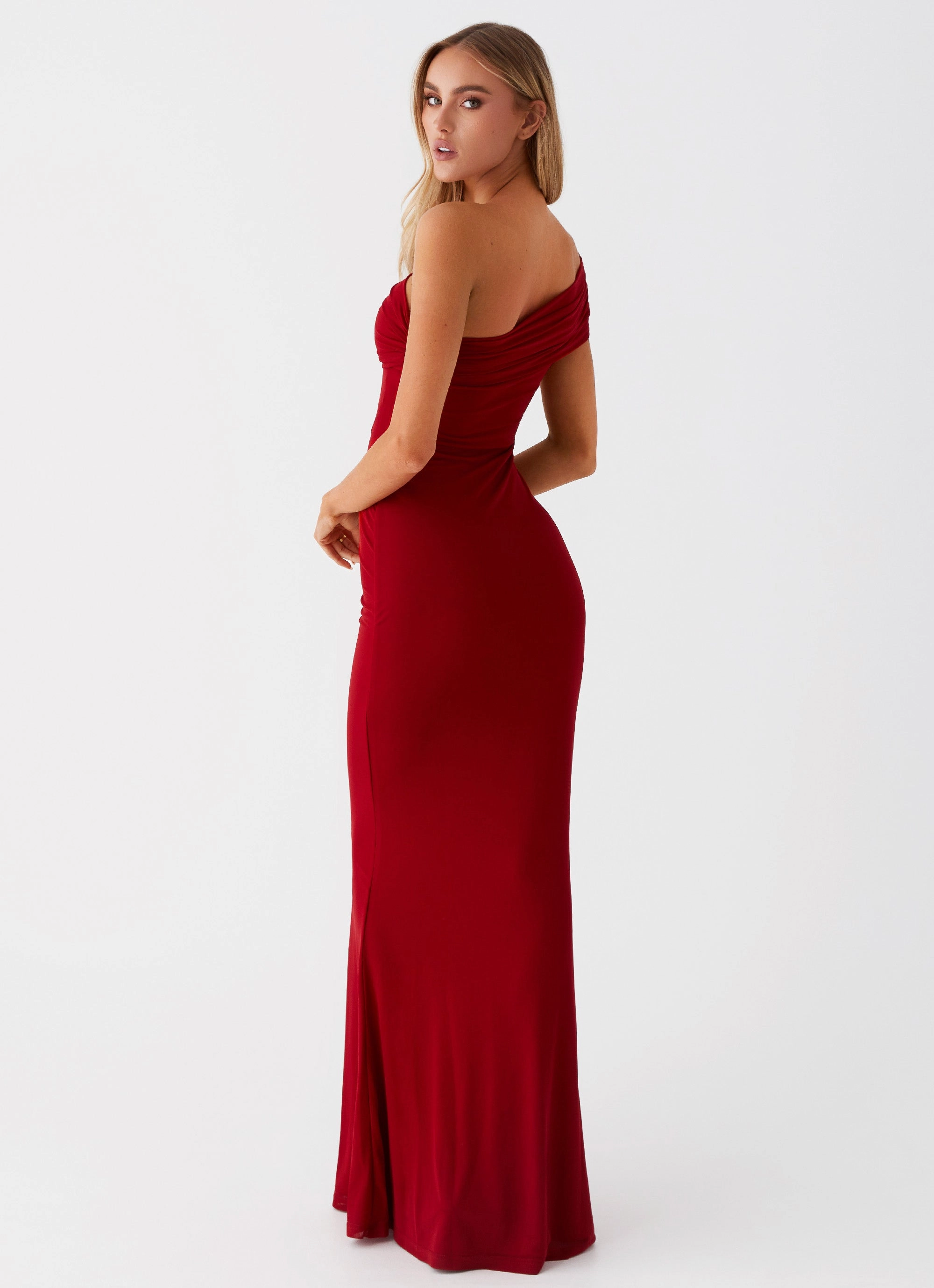 Flattering Fit Wear Wrap Charm Reine Maxi Dress - Red