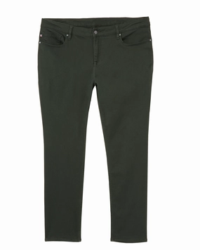 Wide Leg Silhouette Taras Straight Leg Jean | Forest Green