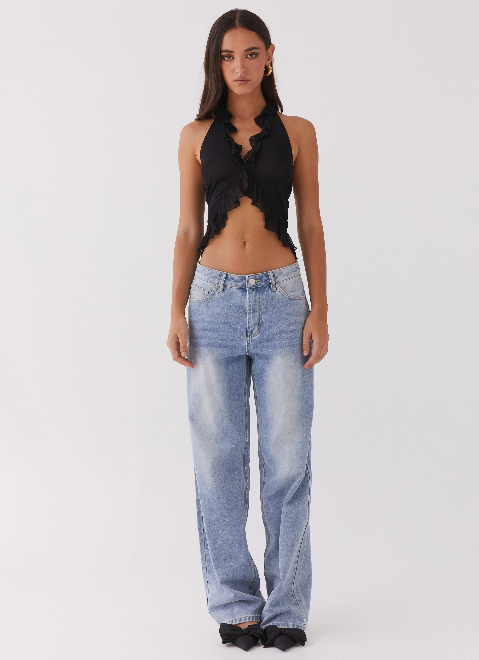 Tanya Mesh Frill Top - Black EnergyReturning Midsole