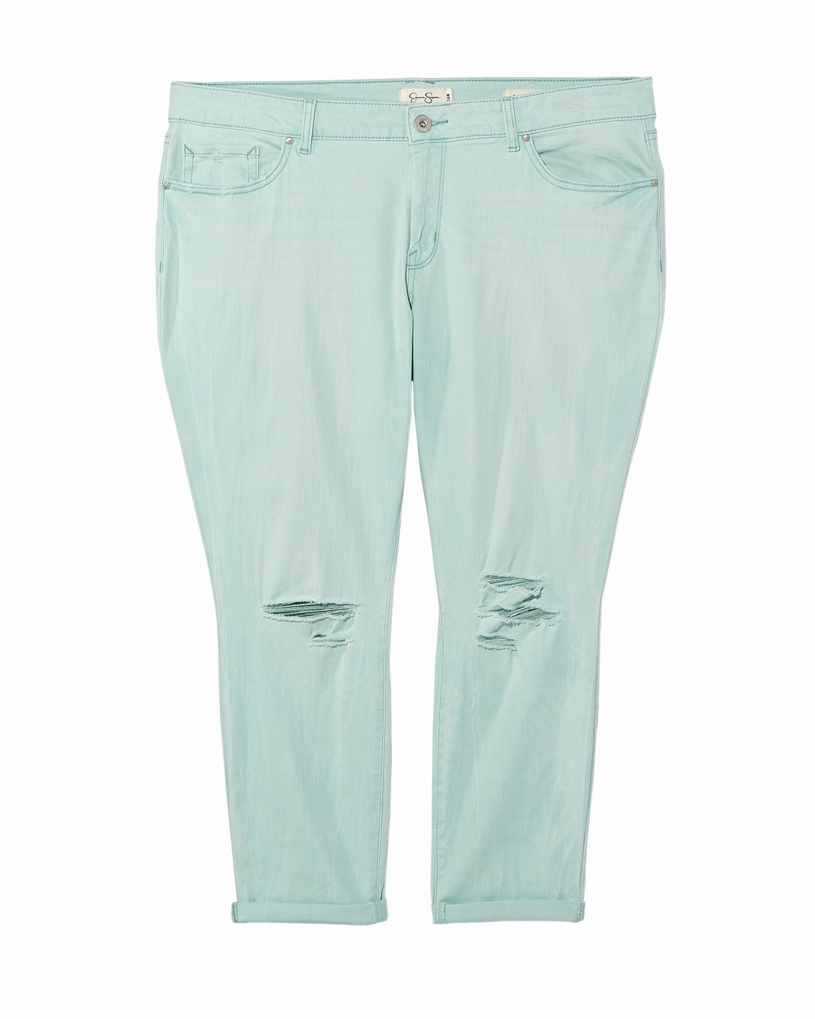 Naomi Rolled Color Skinny Jean | Turquoise Date Night Sunny Vibes Smart Casual Athlete Fit