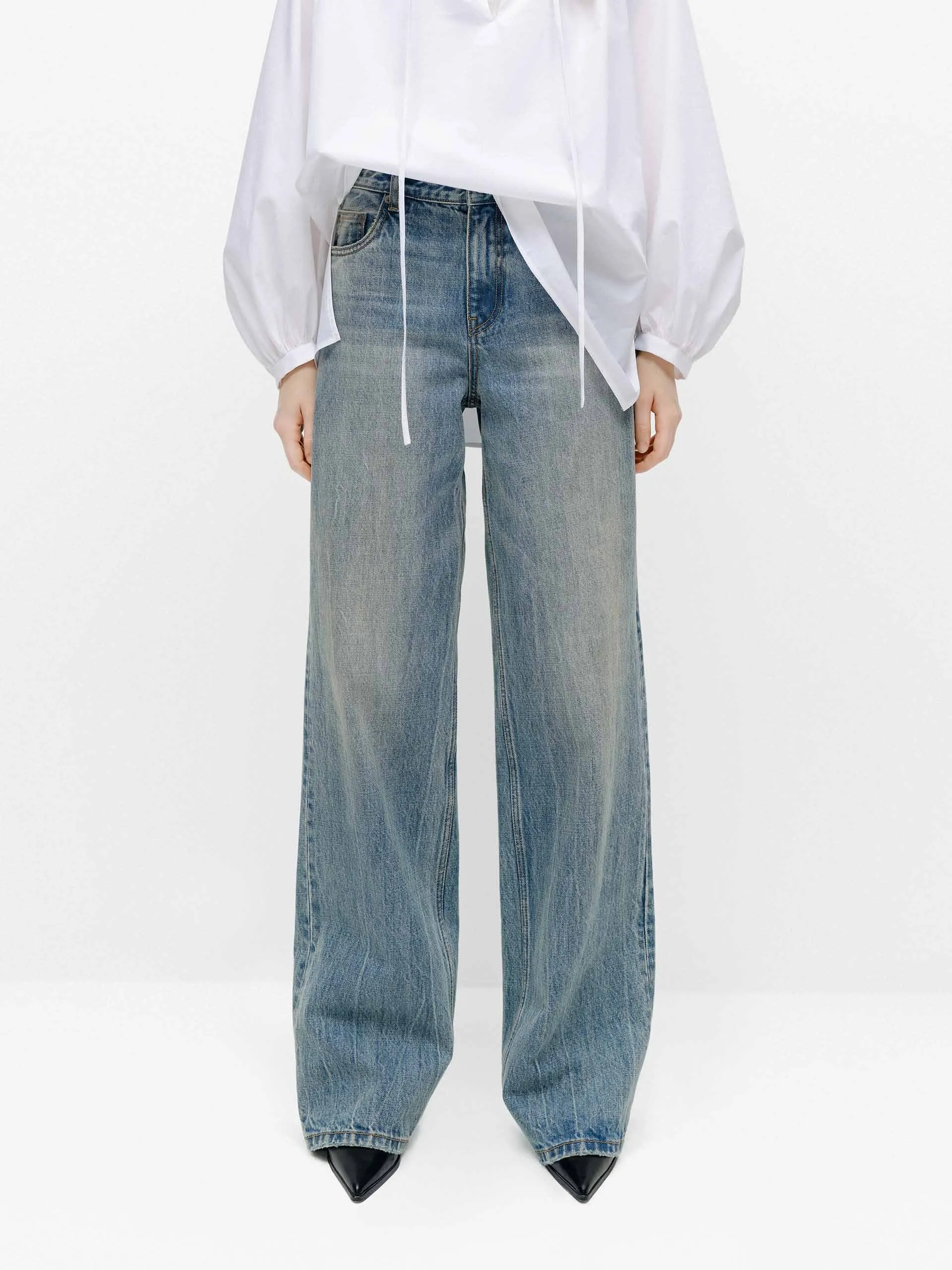 Fitted Comfort Everyday Classic Wear Comfy Relaxed Cotton Straight Jeans