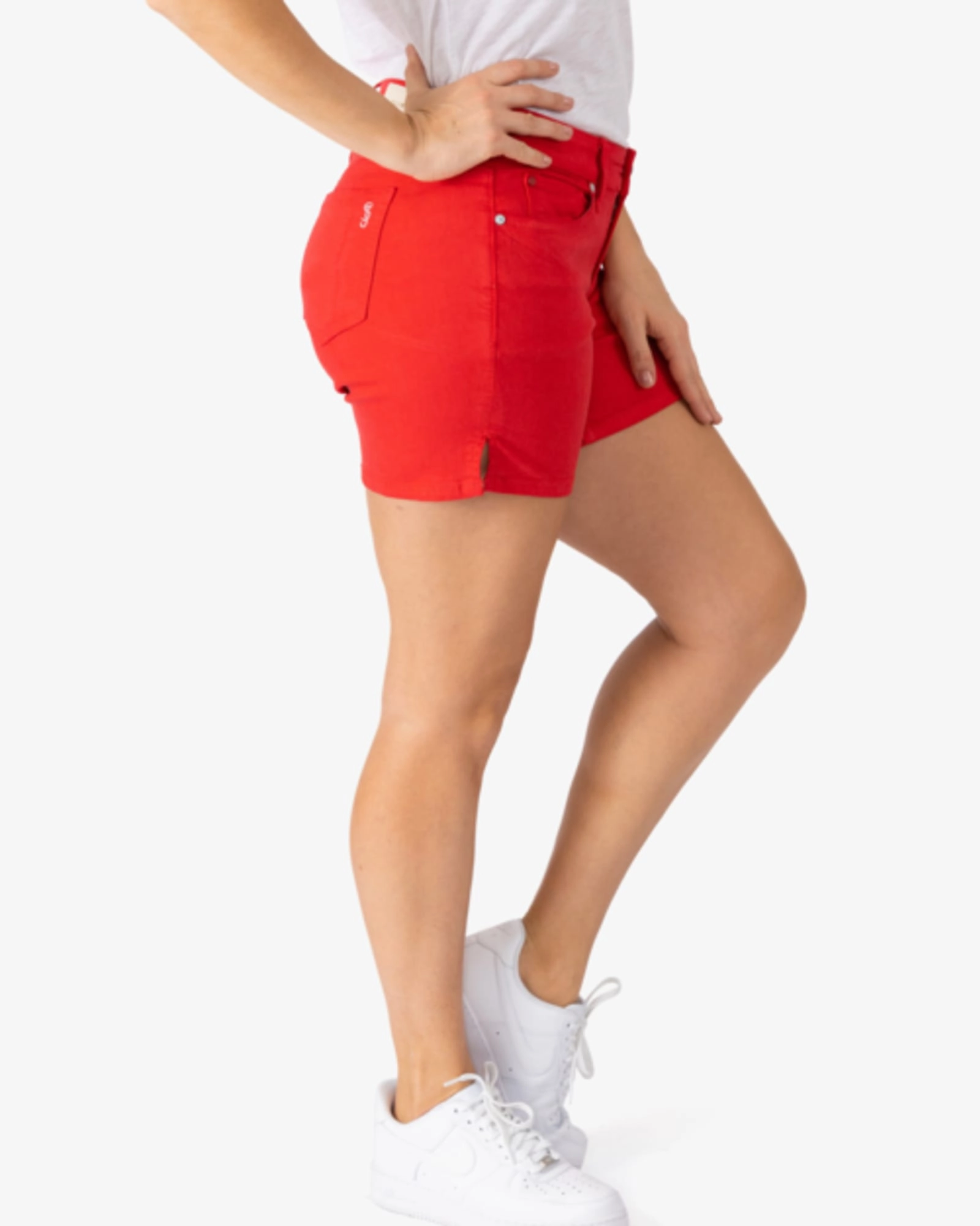 Baylee Side Vent Shorts | ROSE RED Essential Wear