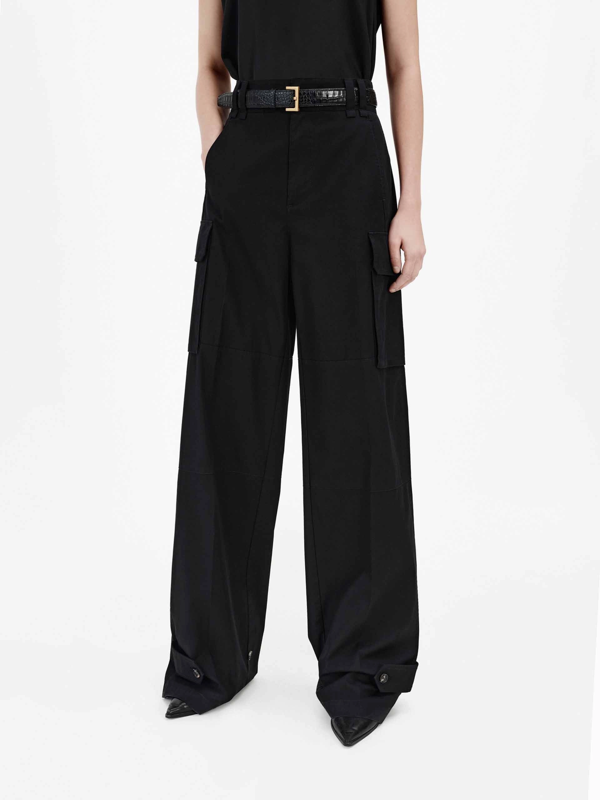 Relaxed Cotton Cargo Pants No Chafe Flexible Look