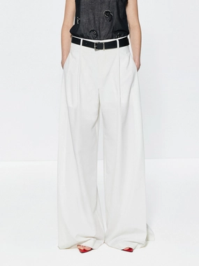 Wool Blend Wide Leg Pants sporty wear