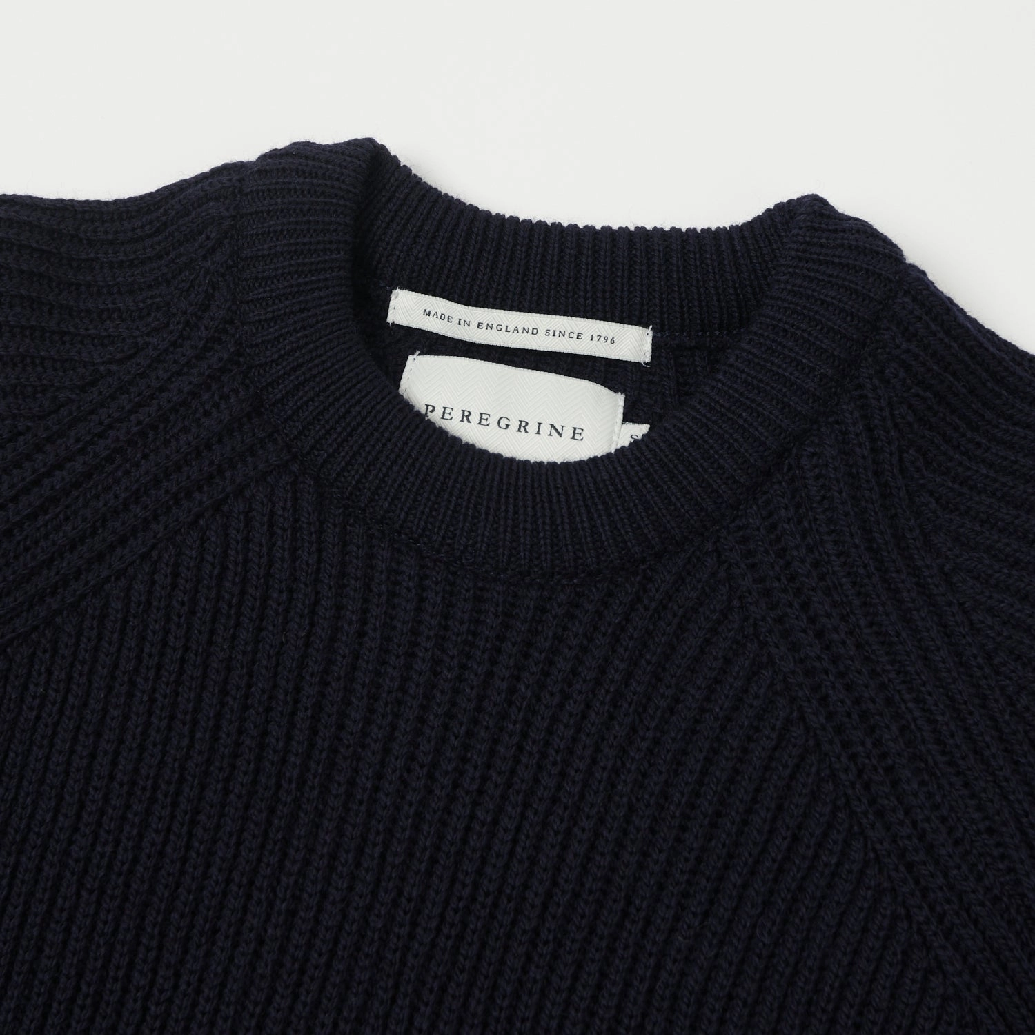 Peregrine Ford Crew Neck Jumper - Navy Organic Cotton Chic Warmth