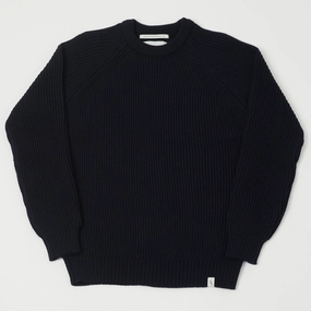 Crisp Look Peregrine Ford Crew Neck Jumper - Navy