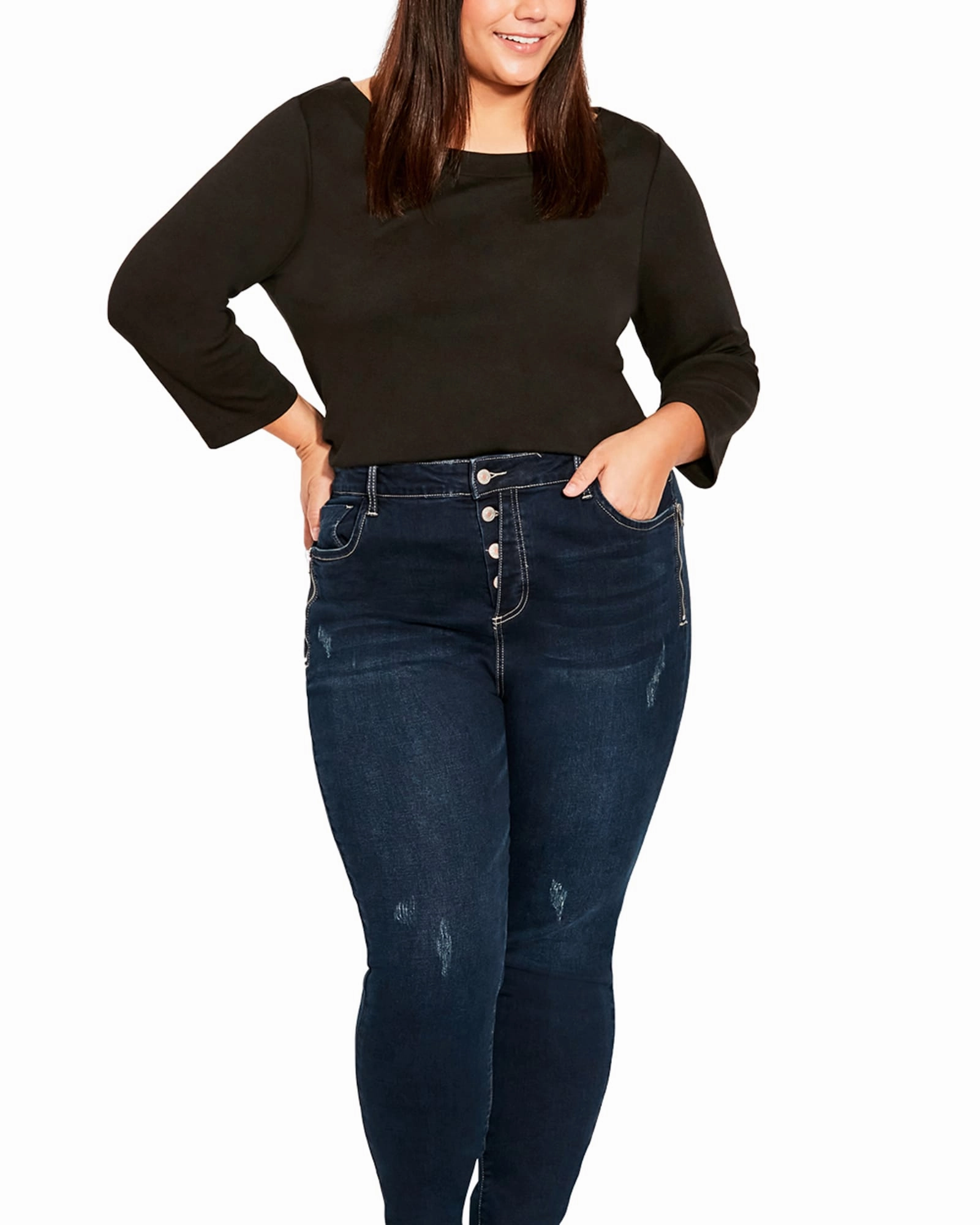 Serendipity Zip Jean | Dark Wash Casual Essentials