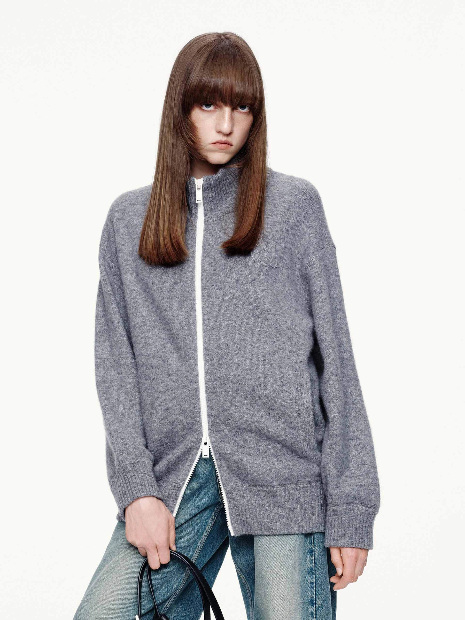 Relaxed Zipper Knitted Cardigan Early Chill