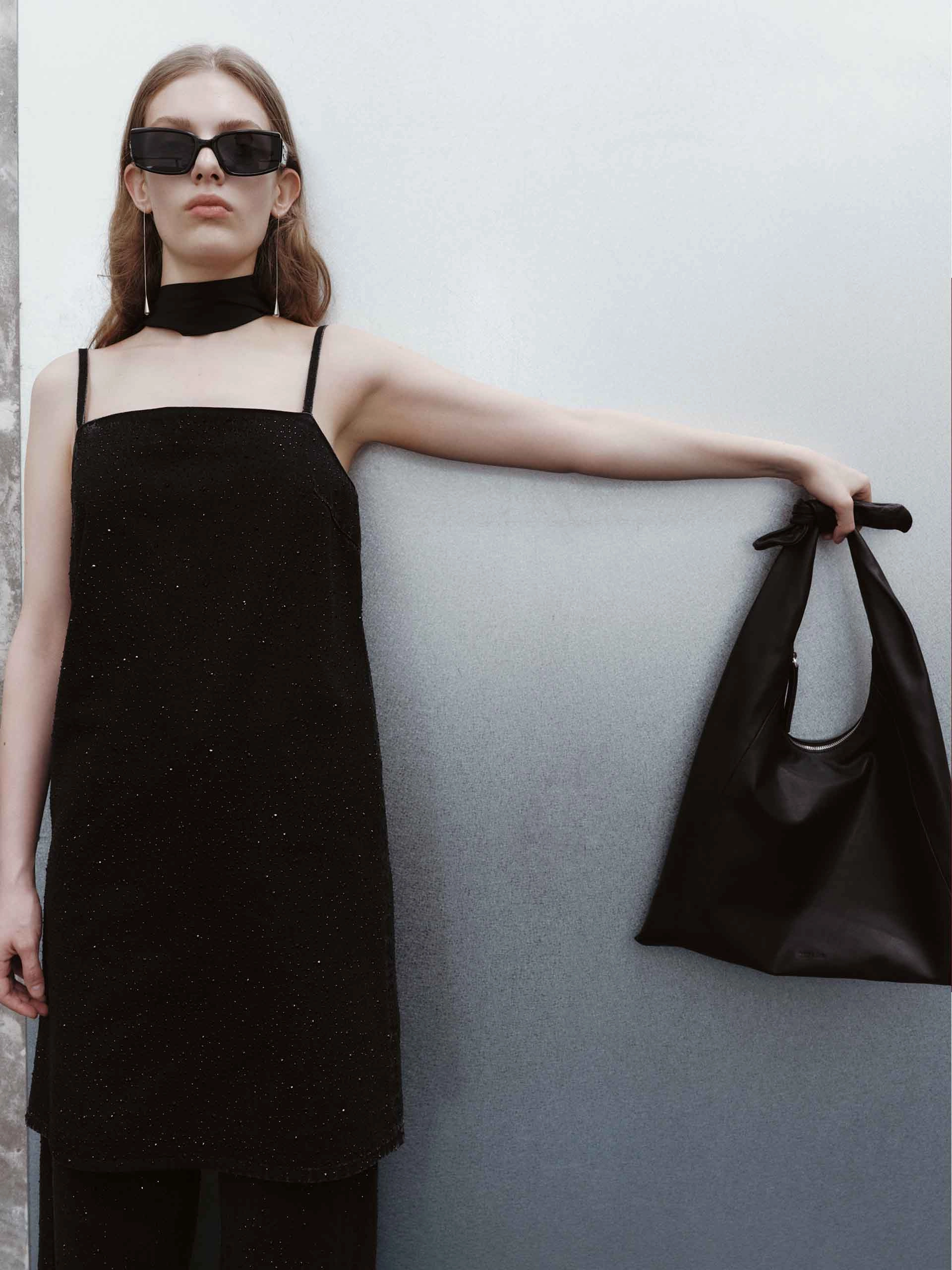 Rhinestone Detail Mini Dress Set Easy Pretty