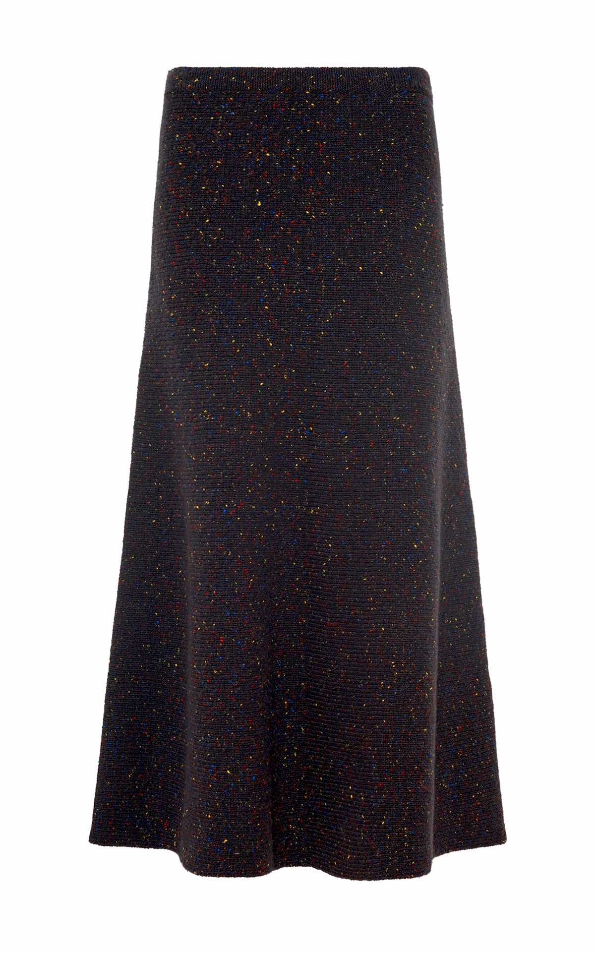 Eden Knit Maxi Skirt in Charcoal Multi Aran Cashmere Seamless construction