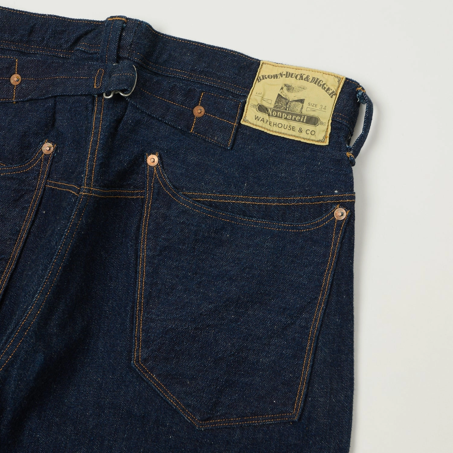 City Walk Autumn Days Lightweight Warehouse & Co 'Brown-Duck & Digger' Regular Straight Jean - Rinsed
