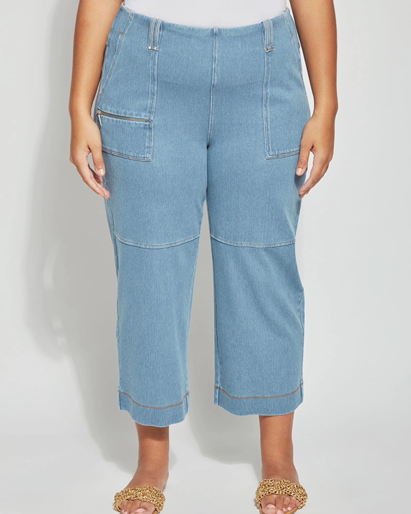 Party Look Couple Look Earthy Roadtrip Denim Crop | Bleached Blue