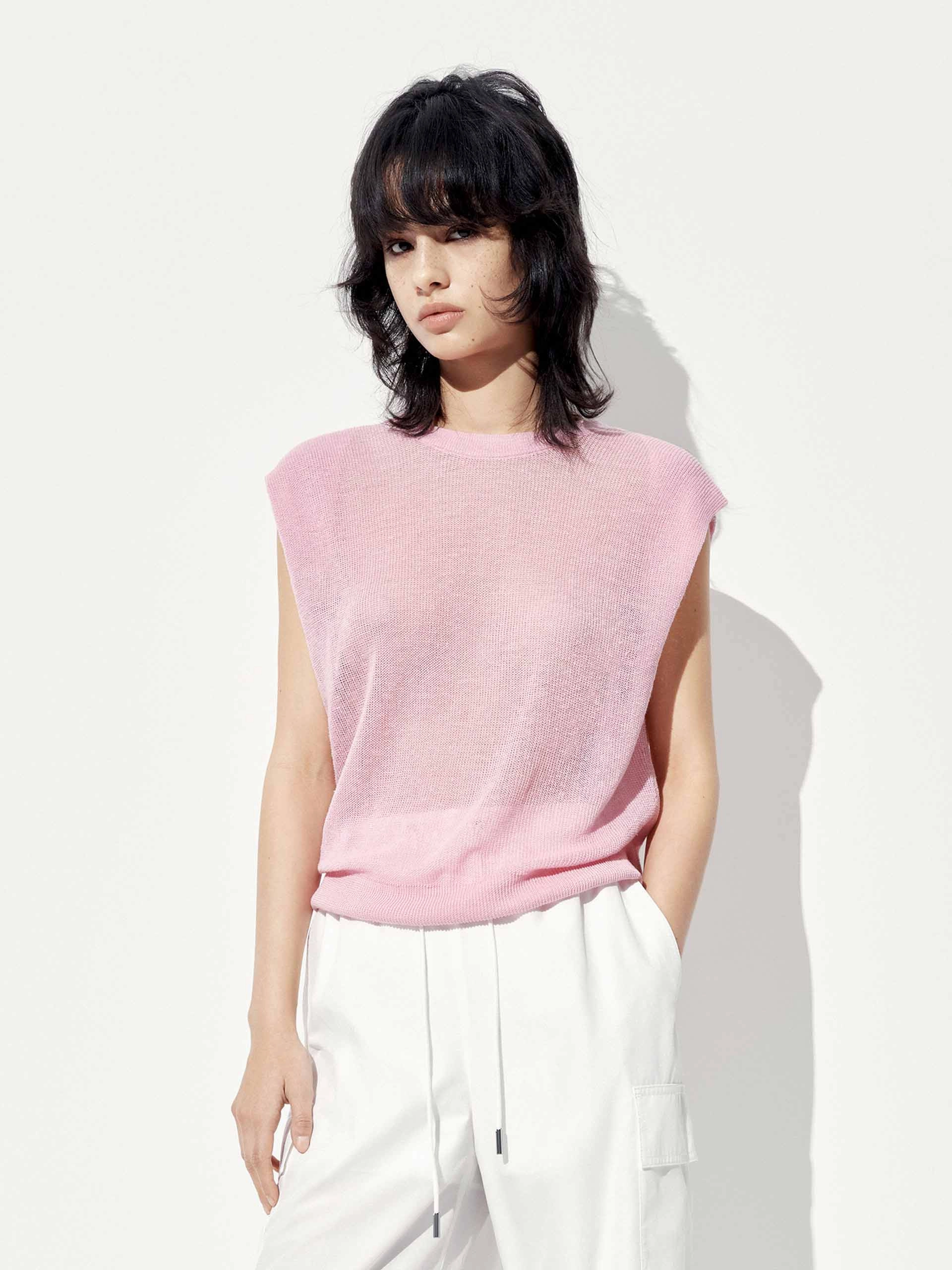 Round Neck Sleeveless Top Minimalist Aesthetic Tagless Design