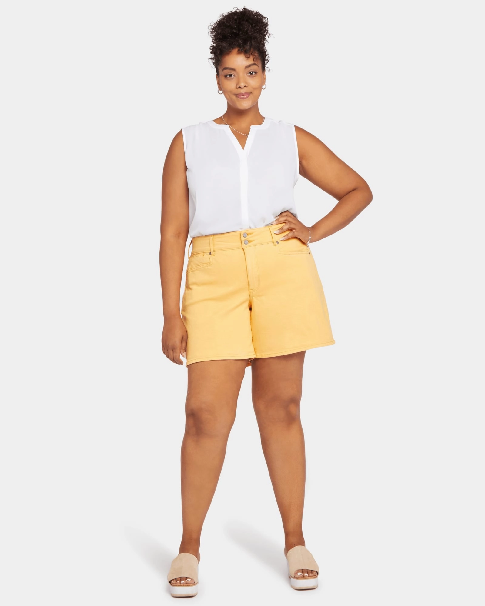 Shrink Resistant Denim Roxanne Short | Mango Sorbet