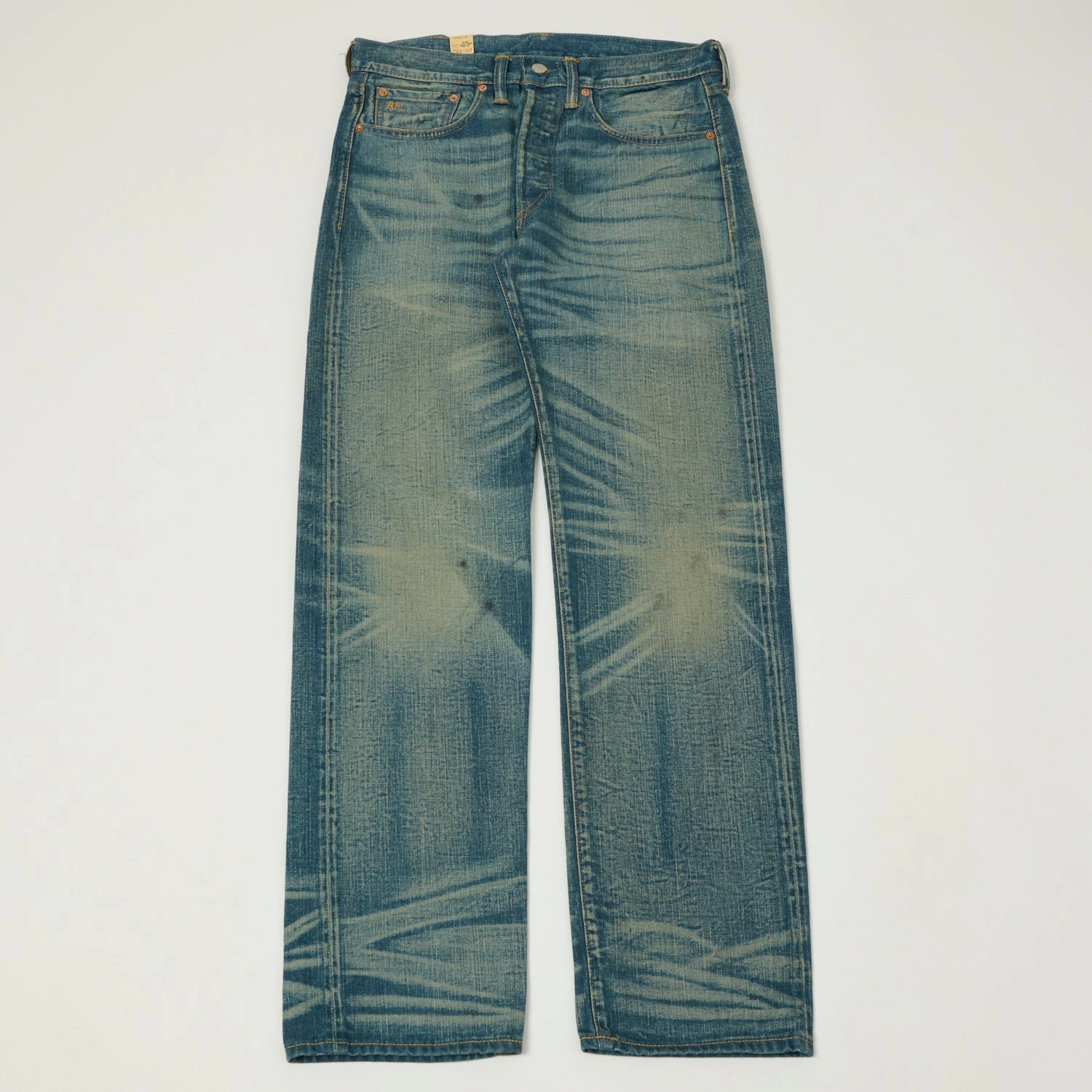 RRL 'Milner' Straight Fit Selvedge Jean - One Wash Festival Outfit Comfy Timeless Option