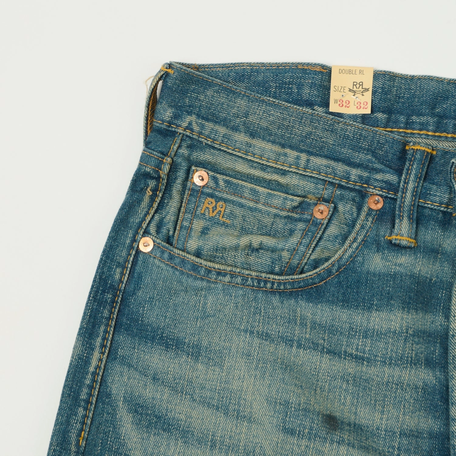Classic Cut Minimal Edge RRL 'Milner' Straight Fit Selvedge Jean - One Wash
