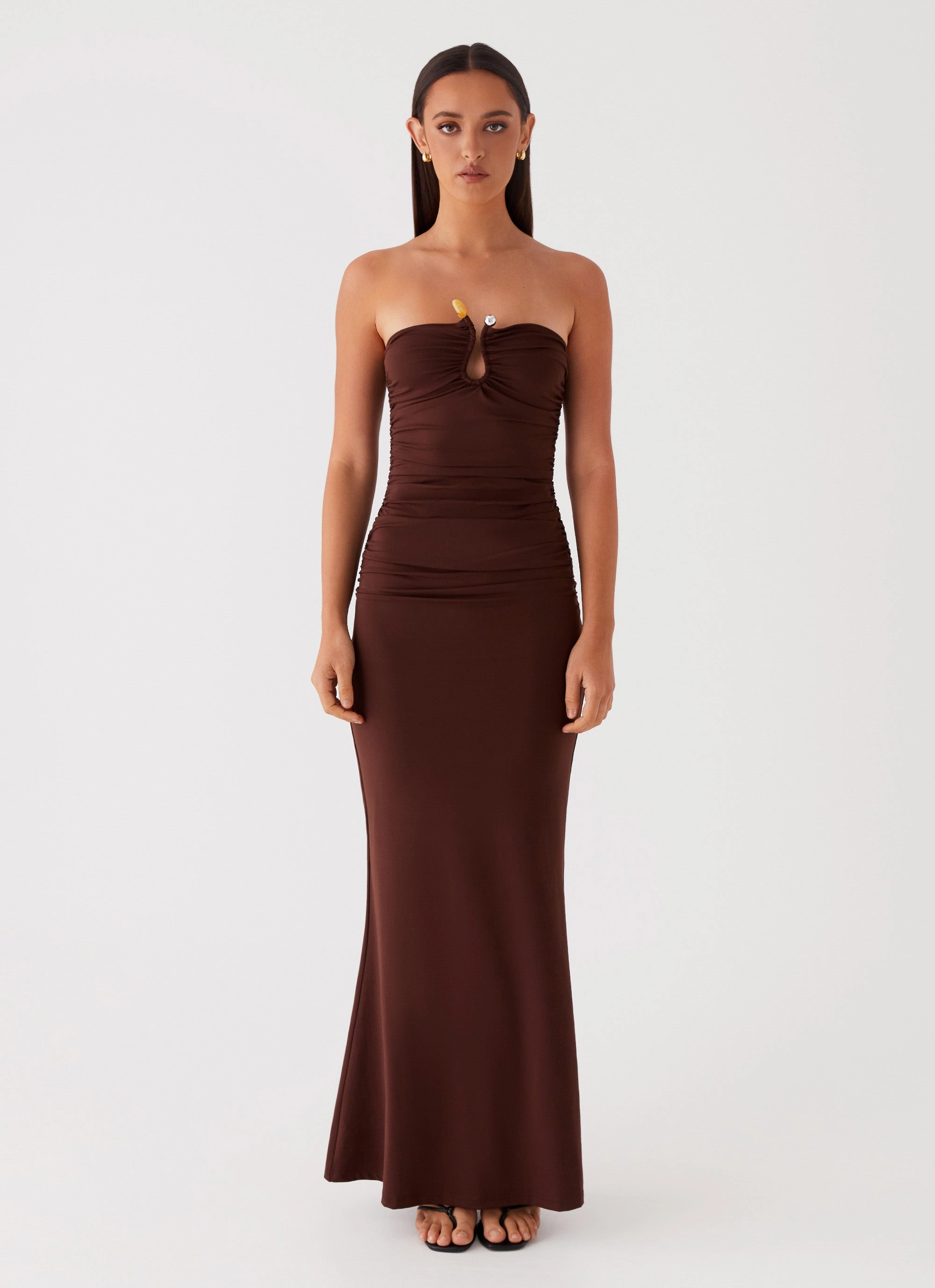 Grace Base Rudy Maxi Dress - Brown
