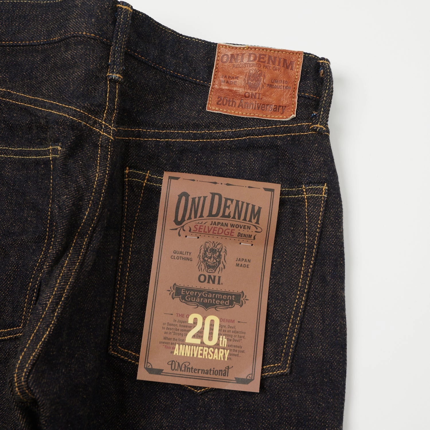Balanced Fit Flat Lock Stitching ONI Denim 246 20th Anniversary Red Cast Relaxed Tapered Jean - One Wash